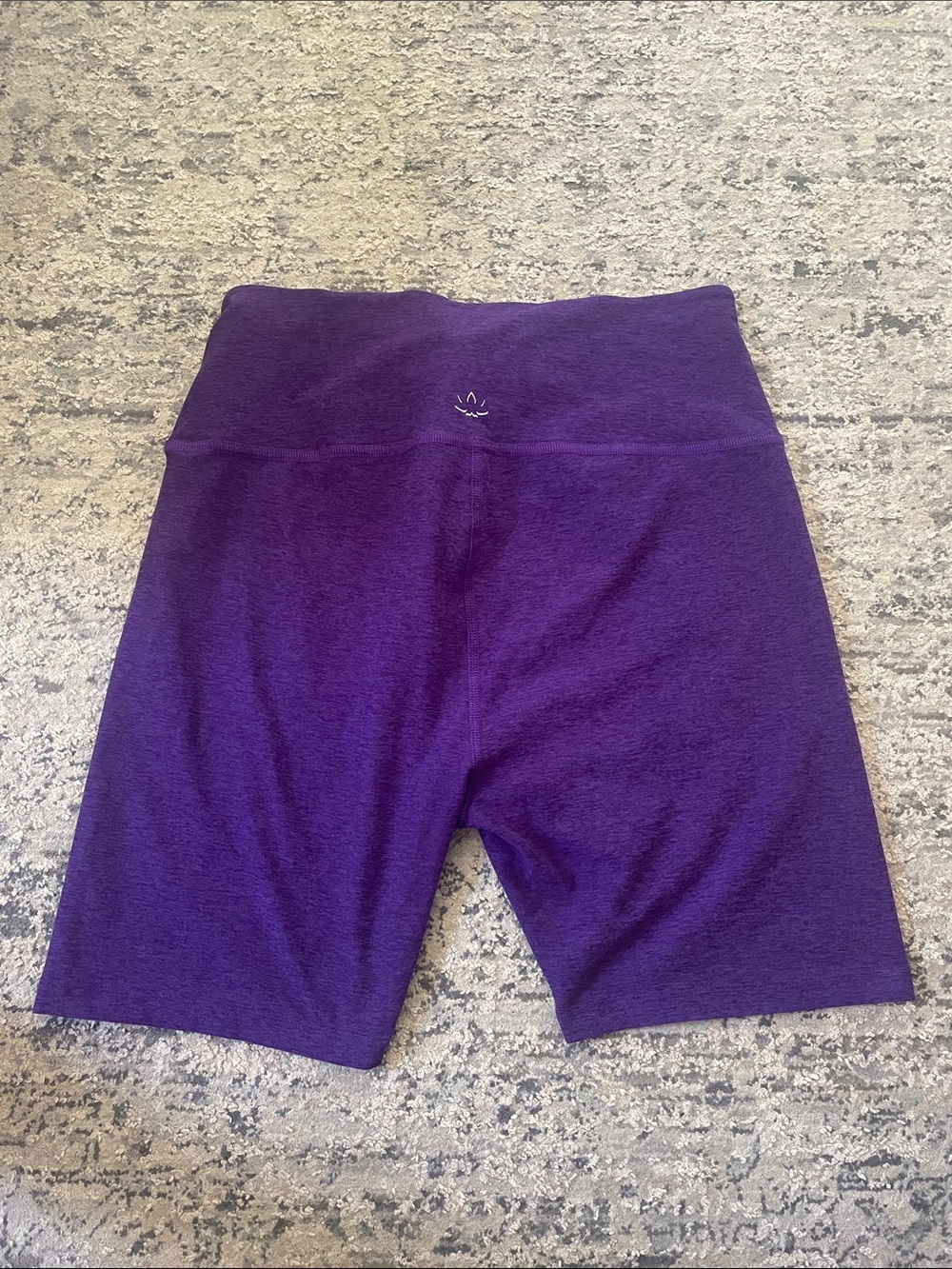 Beyond Yoga Heathered Purple Biking Shorts - Picture 2 of 4